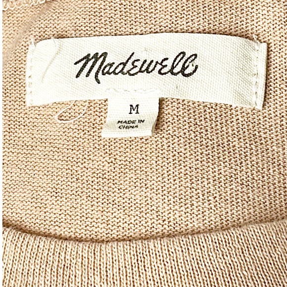 Madewell Dip Dye Brick Orange & Cream Ombré Tee (M) - Picture 6 of 7